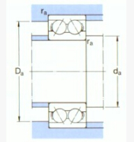 Double row angular contact ball bearing